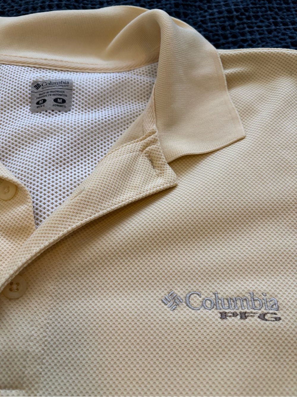 Columbia Men’s Pale Yellow Pique Polo